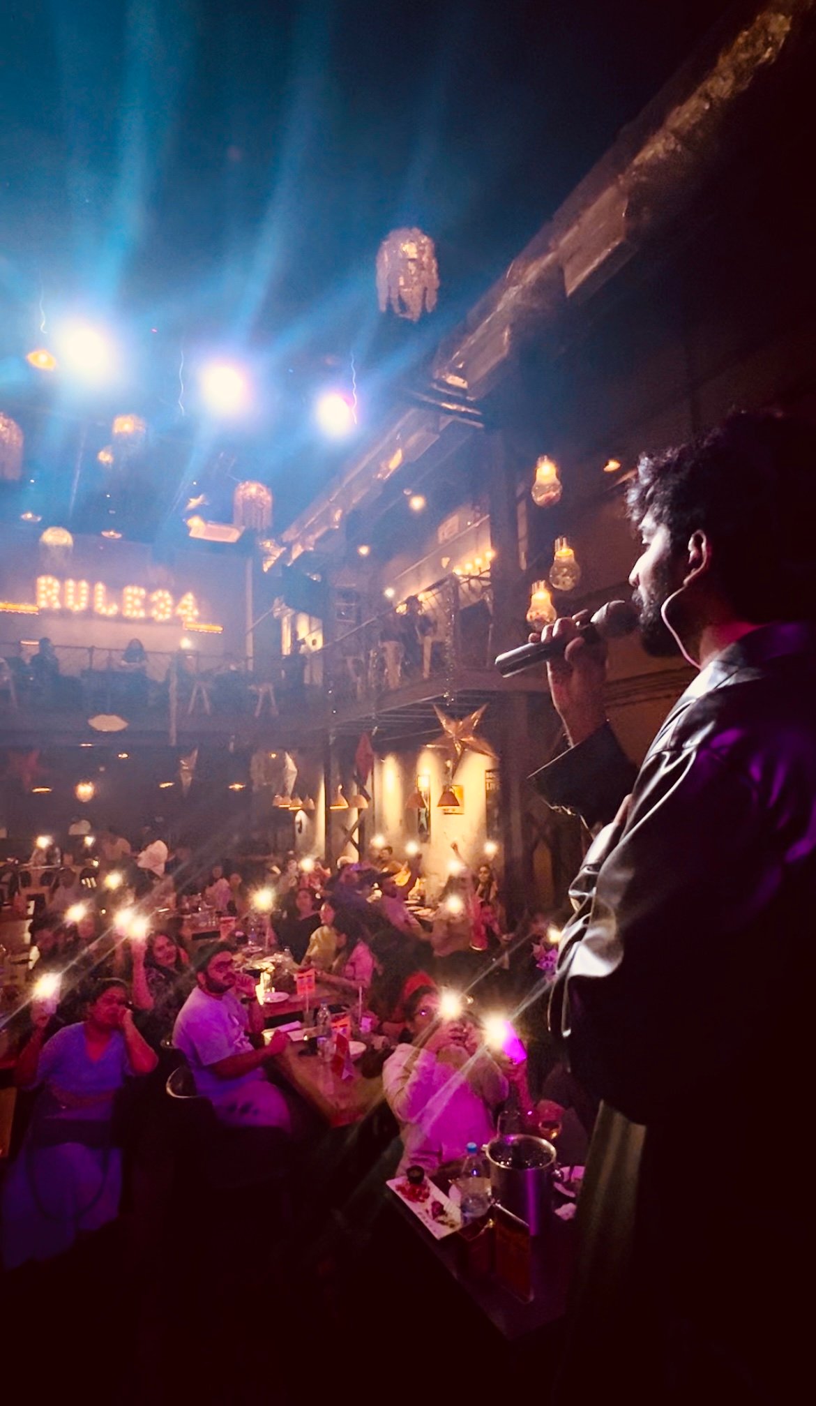 Wide shot of the venue at St. Regis Mumbai during a performance